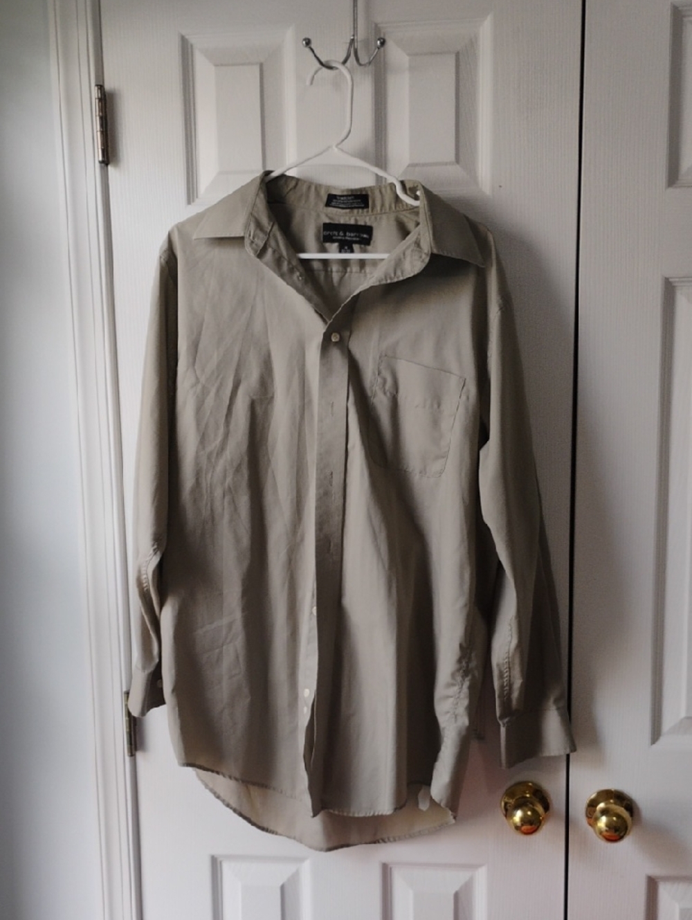 croft & barrow Beige Men's Button-Up Shirt